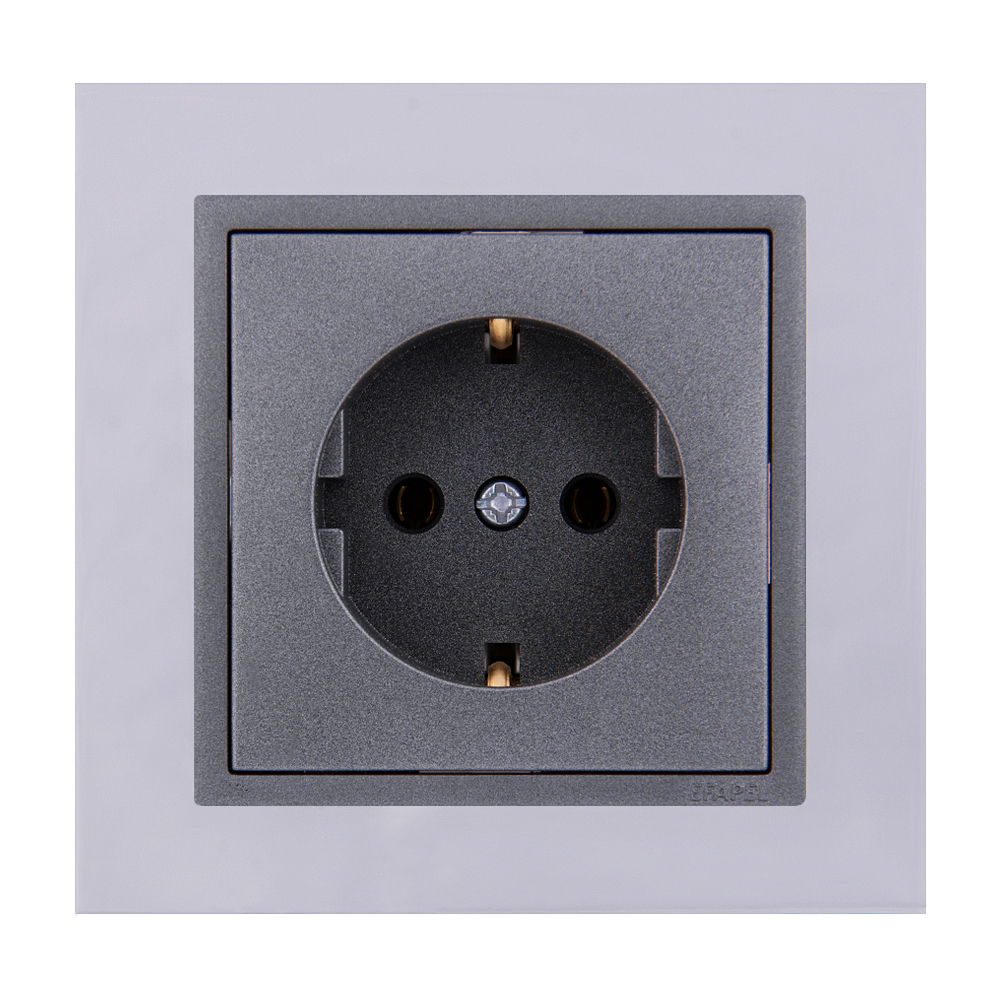 پریز برق ارت دار ایفاپل مدل LOGUS90 METALLO کد 90910TRS/21130/90631