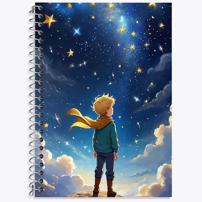 دفتر زبان 50 برگ خندالو مدل دو خط طرح شازده کوچولو کد N1796