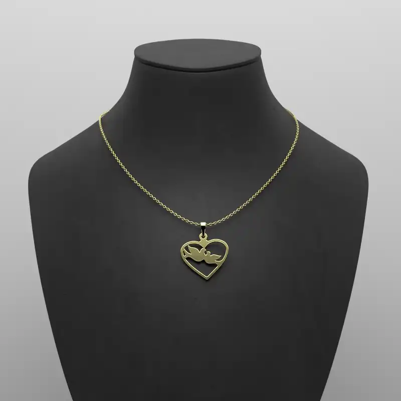 گردنبند طلا 18 عیار زنانه مدوپد مدل  طرح قلب کد S1025