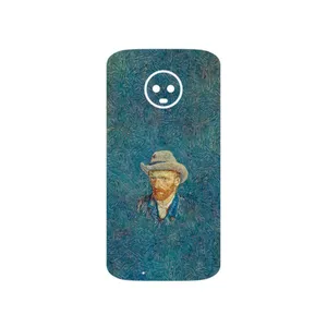 MAHOOT Self portrait with a gray felt hat Cover Sticker for Motorola Moto G6