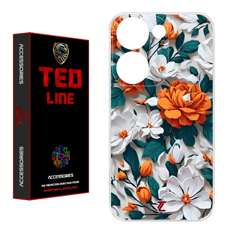 کاور تدلاین طرح گل نارنجی کد 1229 مناسب برای گوشی موبایل شیائومی Redmi A5