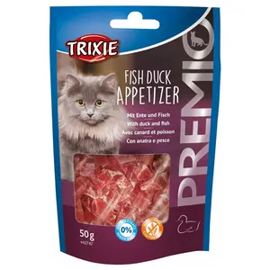 غذای تشویقی گربه تریکسی مدل Fish Duck Appetizer وزن 50 گرم