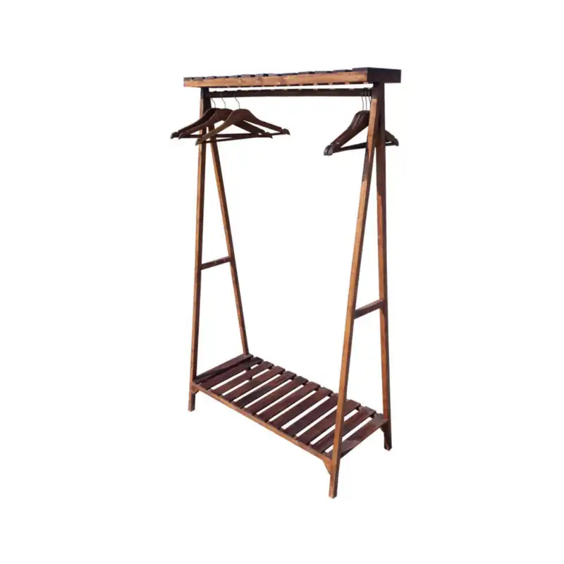 رگال لباس و چوب لباسی مدل چوبی تک طبقه مجموعه 7 عددی