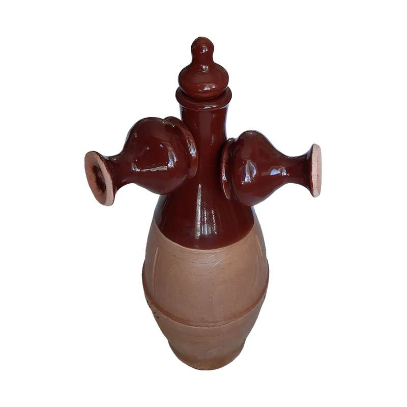 ست 3 تکه کوزه و لیوان سفالی مدل گیلاسی