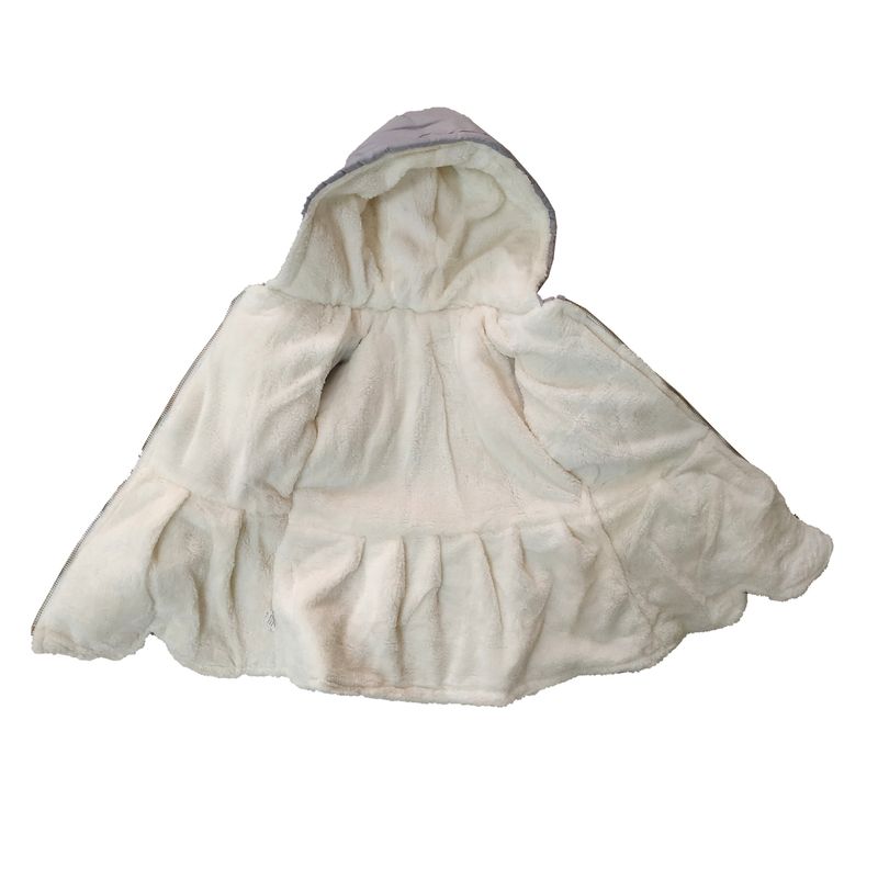 کاپشن دخترانه کد T-511 رنگ طوسی