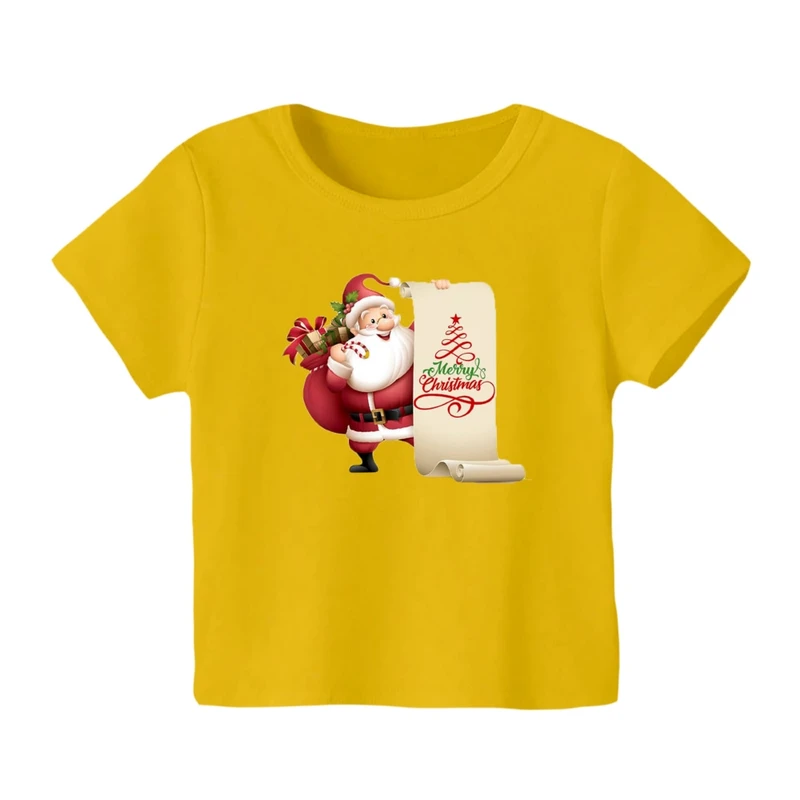 تی شرت آستین کوتاه بچگانه مدل بابانوئل کریسمس کد 8