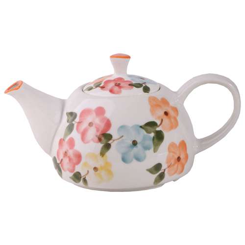 قوری سرامیکی طرح گلهای بهاری مدل دریا کد SHEX105