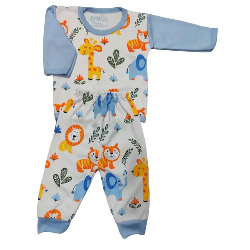 ست تی شرت و شلوار نوزادی مدل حیوانات