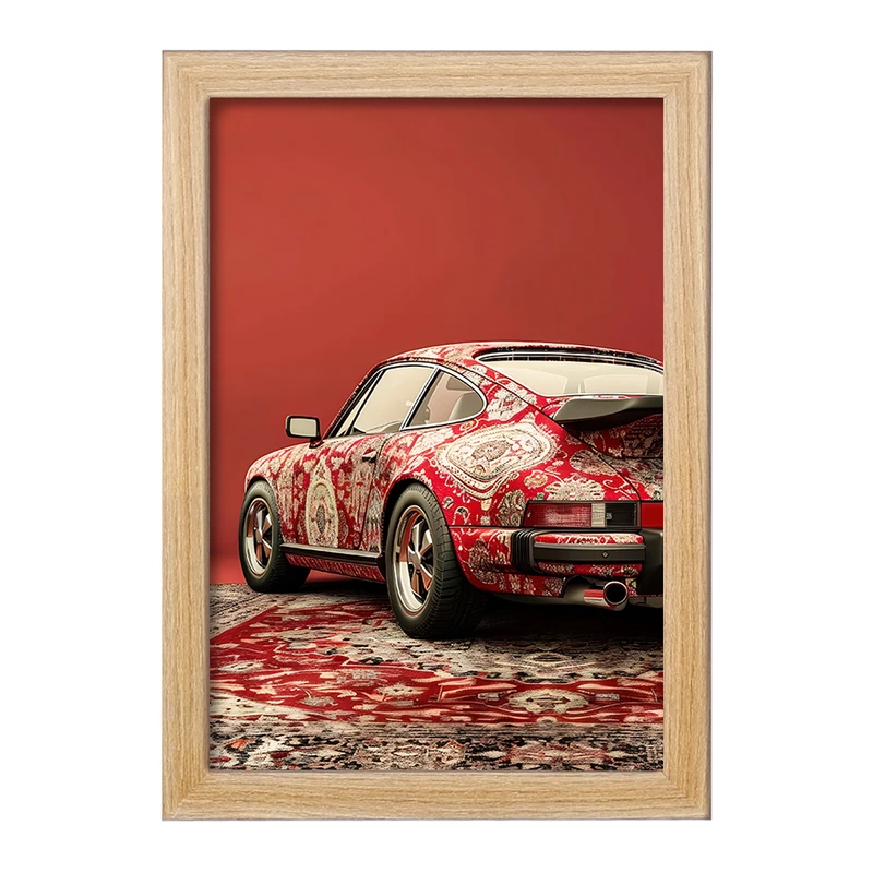 تابلو خندالو مدل ماشین و نقش فرش کد F10702