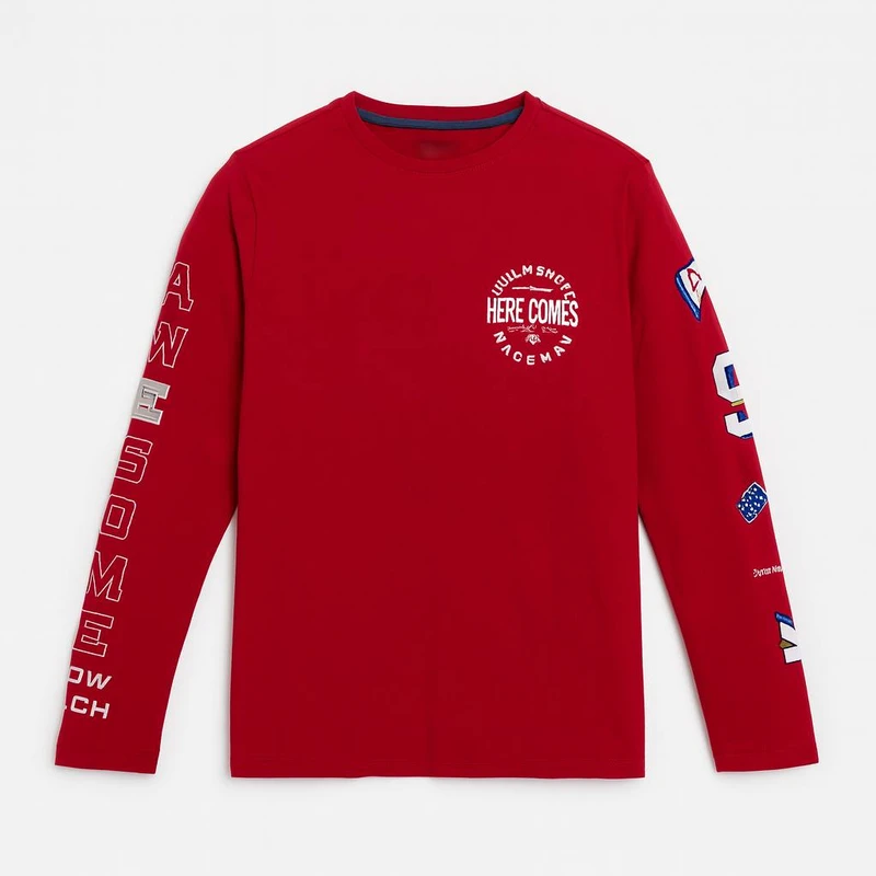 تی‌شرت آستین بلند بچگانه او وی اس مدل here comes