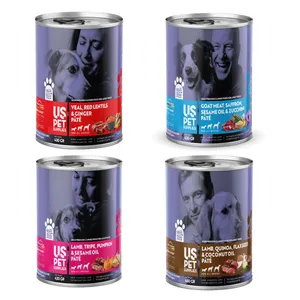 کنسرو غذای سگ یو اس پت مدل پریمیوم میکس گوشت قرمز بسته 4 عددی