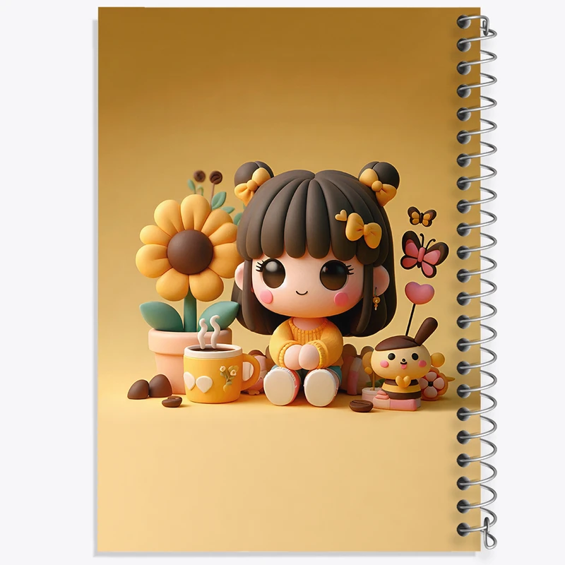 دفتر مشق 100 برگ خندالو طرح دخترانه کد N5531