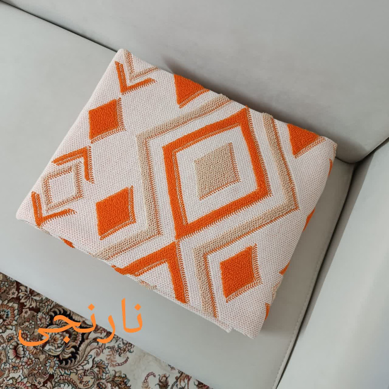 شال مبل طرح پانچدوزی سایز 145×175 سانتی متر