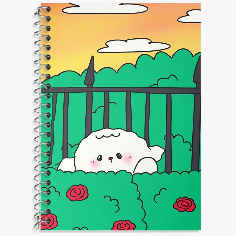 دفتر زبان 50 برگ خندالو مدل سه خط طرح گوسفند کیوت کد N4829