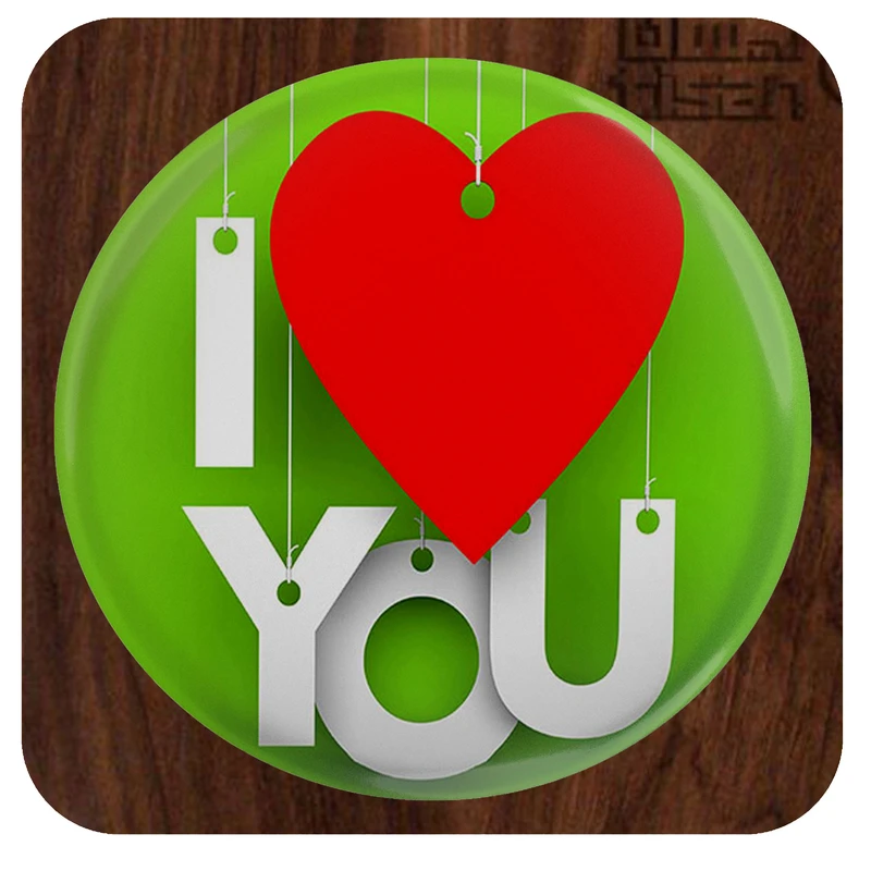 آینه آرایشی جیبی مدل I LOVE YOU کد 1084