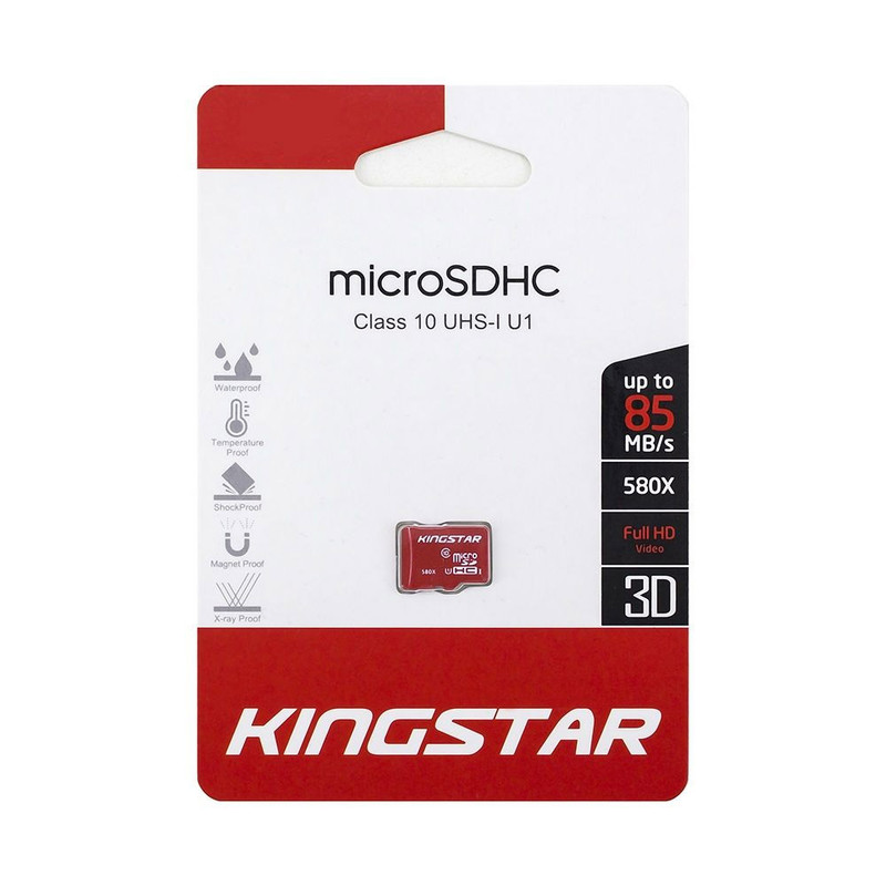 کارت حافظه microSDhC کینگ استار مدل IP25 کلاس 10 استاندارد UHS-I U1 سرعت 85MBps ظرفیت 64 گیگابایت