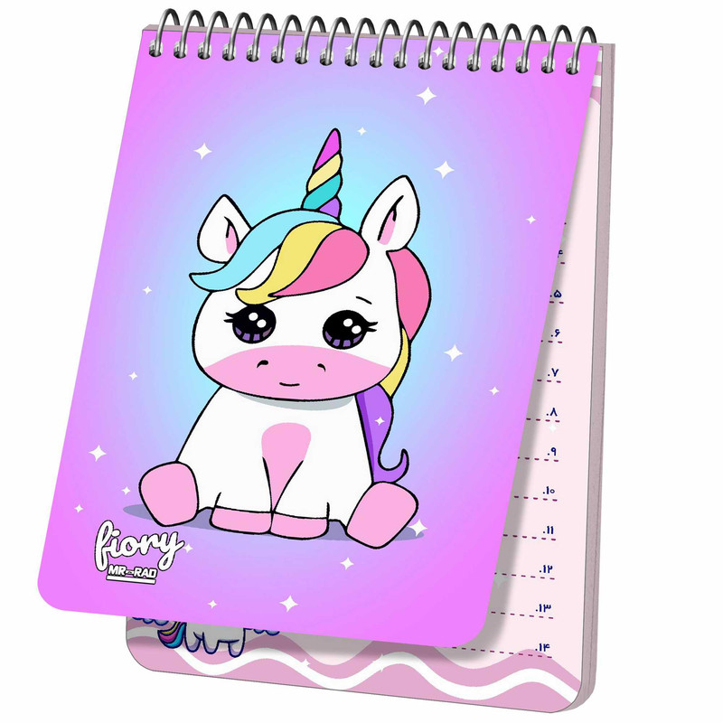 دفترچه یادداشت مستر راد طرح یونیکورن مدل اسب تک شاخ کد fiory 1752