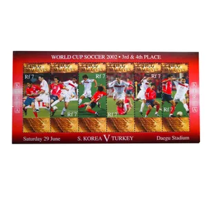 تمبر یادگاری طرح ورزشی مدل فوتبال کد var-783 مجموعه 6 عددی