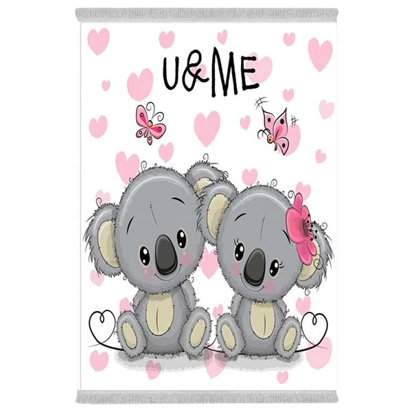 فرش پارچه‌ای دفه مدل فرشینه هازان مخمل طرح فانتزی کد 3103