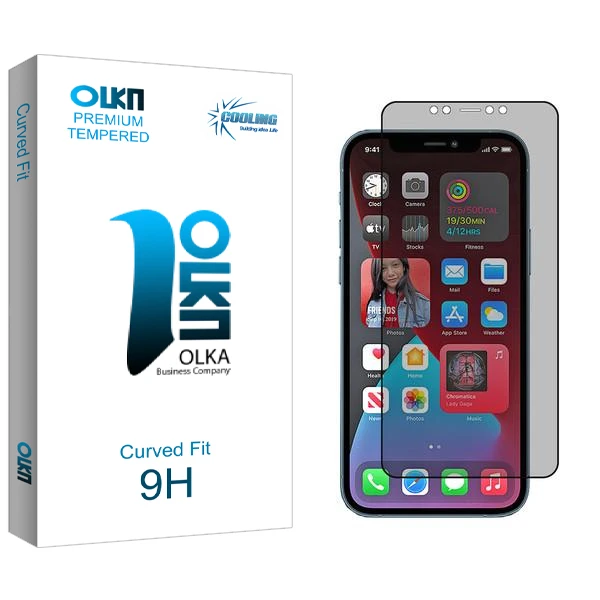 محافظ صفحه نمایش حریم شخصی کولینگ مدل Olka مناسب برای گوشی موبایل اپل iPhone 12 Pro Max