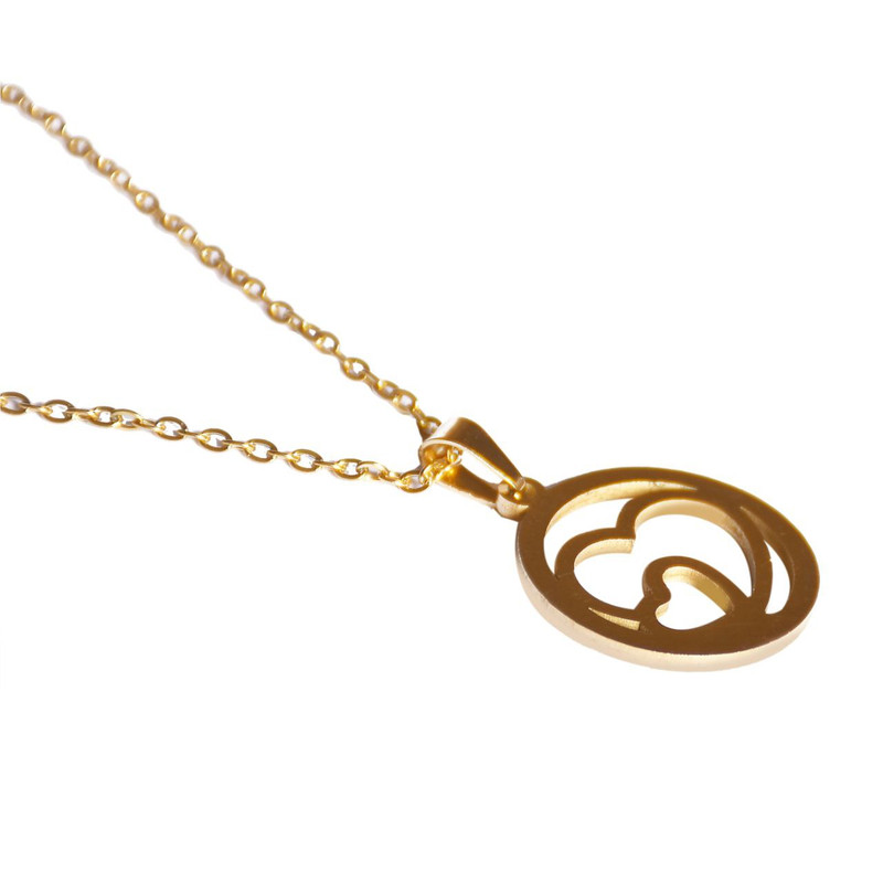 نیم ست زنانه استیل طرح قلب کد NSAT02