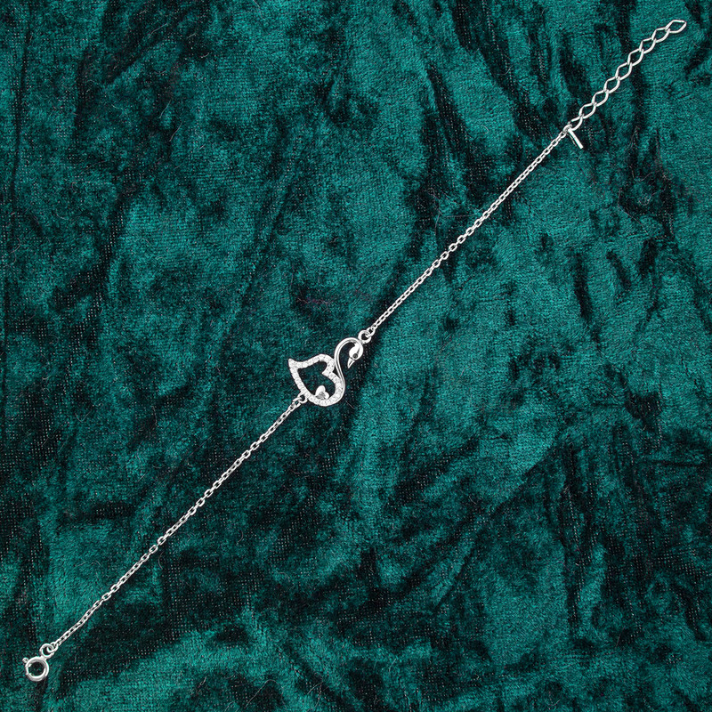 دستبند نقره زنانه آمیتیس مدل قو AMT-D038 دستبند نقره زنانه آمیتیس مدل قو AMT-D038