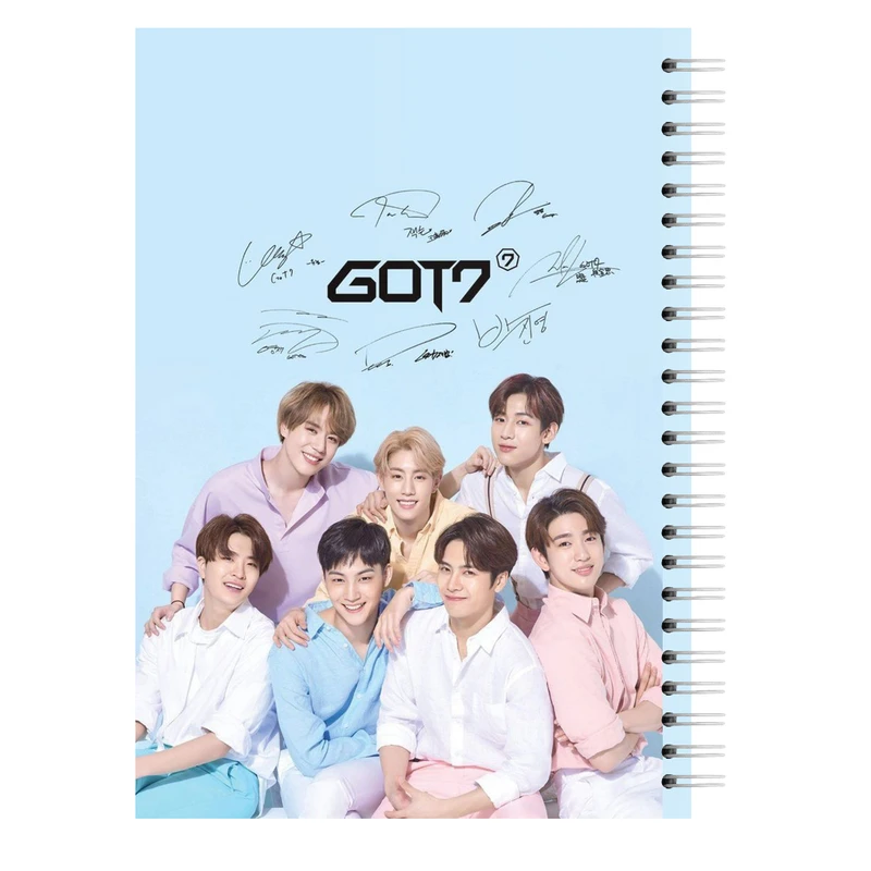  دفتر 60 برگ بادکنک آبی طرح Got7 مدل G1
