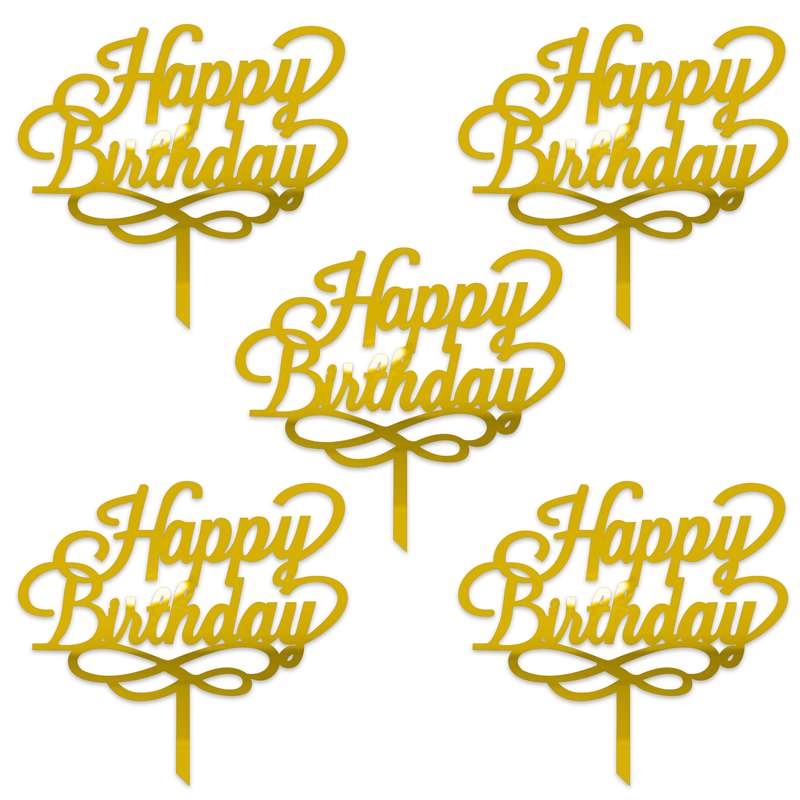 تاپر دکوماتوس طرح Happy birthday کد T30 بسته 5 عددی