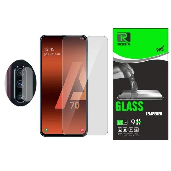 محافظ صفحه نمایش روبیکس مدلSA-A70s مناسب برای گوشی موبایل سامسونگ Galaxy A70s به همراه محافظ لنز دوربین