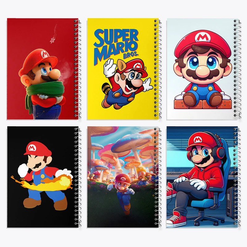 دفتر نقاشی 50 برگ خندالو طرح سوپر ماریو (Super Mario) کد 739 مجموعه 6 عددی