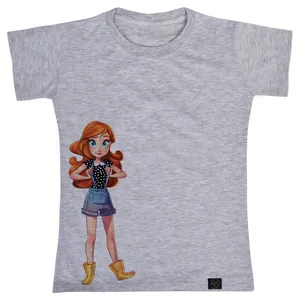 تی شرت آستین کوتاه دخترانه 27 مدل GIRL کد V232