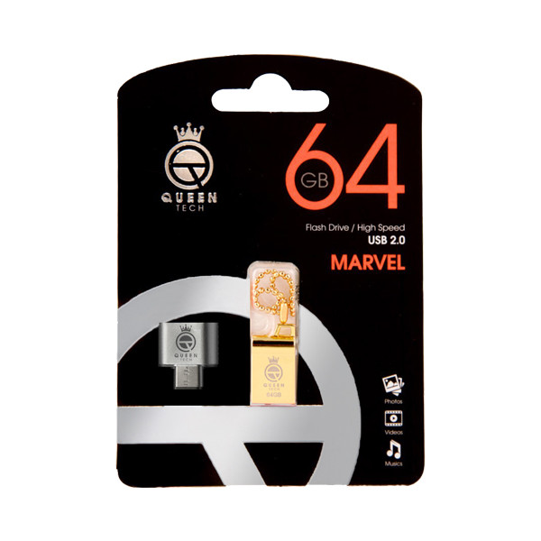 فلش مموری کوئین تک مدل MARVEL C-PLUS ظرفیت 64 گیگابایت به همراه  مبدل USB-TYPE C