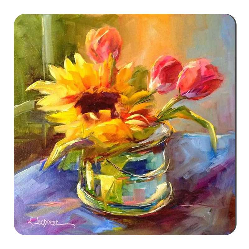 مگنت طرح نقاشی گل و گلدان کد wmg4289