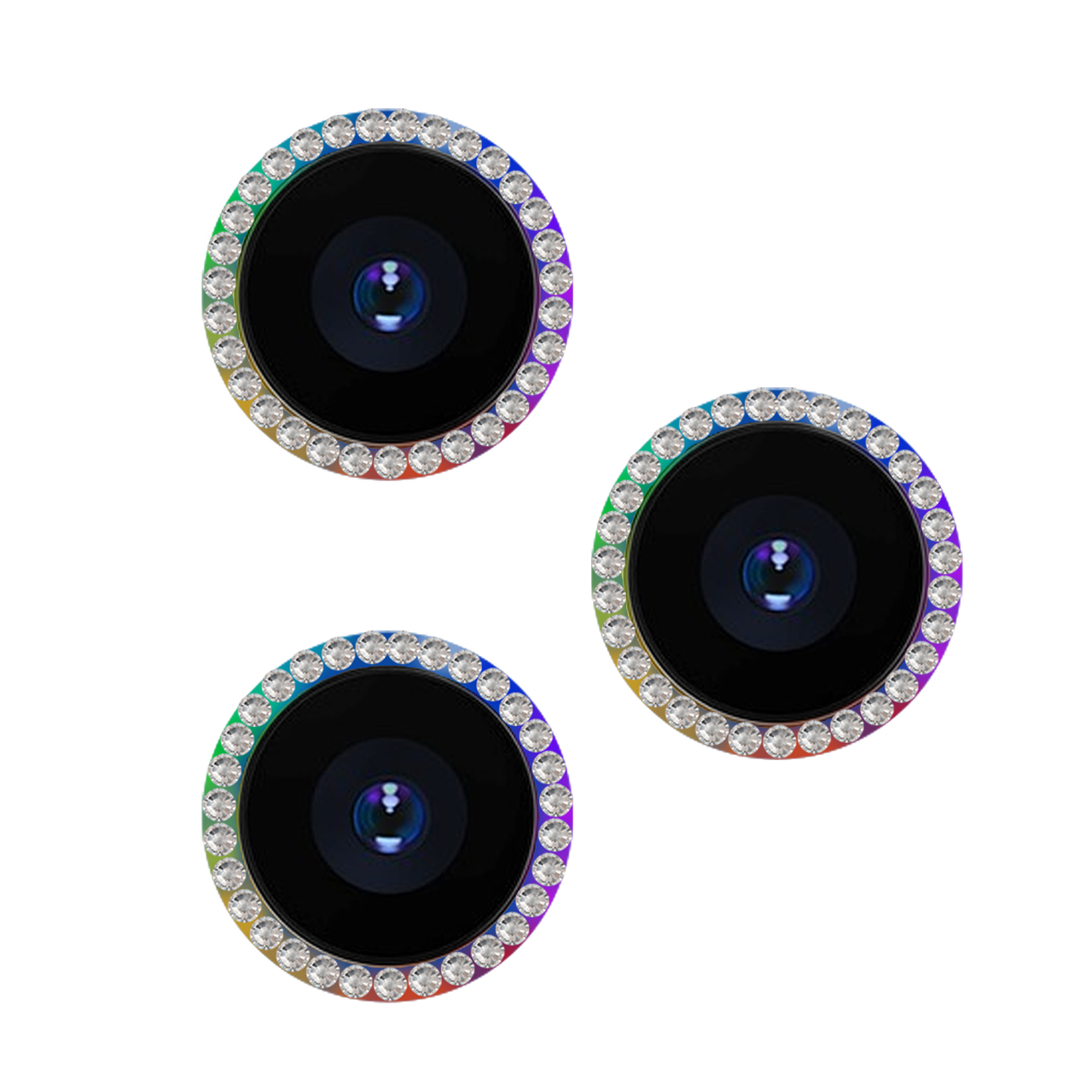 محافظ لنز دوربین کی فون مدل Rainbow مناسب برای گوشی موبایل اپل iPhone 12 Pro Max