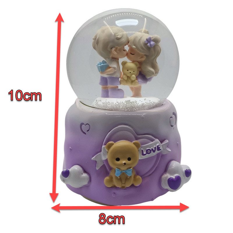 گوی موزیکال مدل چراغدار طرح دیدار عاشقانه