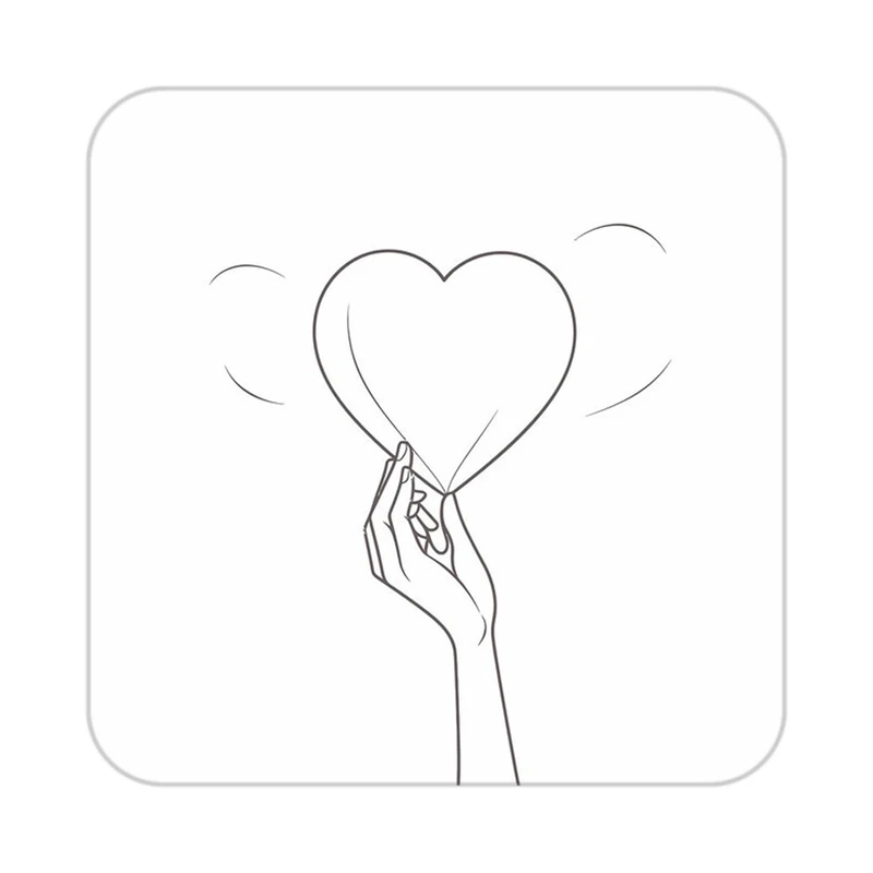 زیر لیوانی کاکتی طرح عاشقانه مدل mp36859