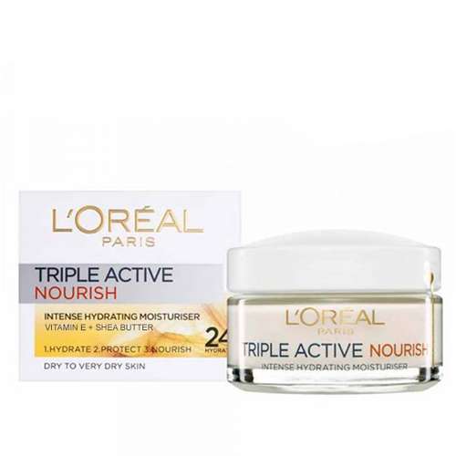 کرم مغذی لورآل مدل NOURISH VITAMIN E + SHEA BUTTER حجم 50 میلی لیتر