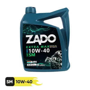  ZADO car Engine oil model  SAE 10W-40-SM volume 4 liters