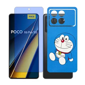 Glass Together model matte anti blue Screen Protector Suitable for Xiaomi Poco X6 Pro Mobile Phone with Back cover sticker