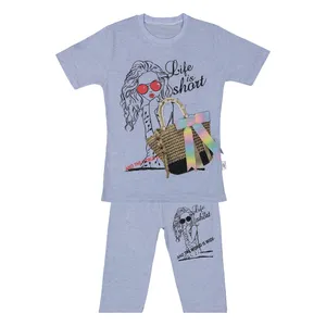 ست تی شرت و شلوارک دخترانه بانالی مدل هیلاری کد 3551