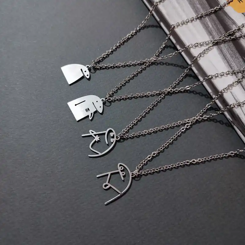 گردنبند مدل میقولی مجموعه بسته چهار عددی