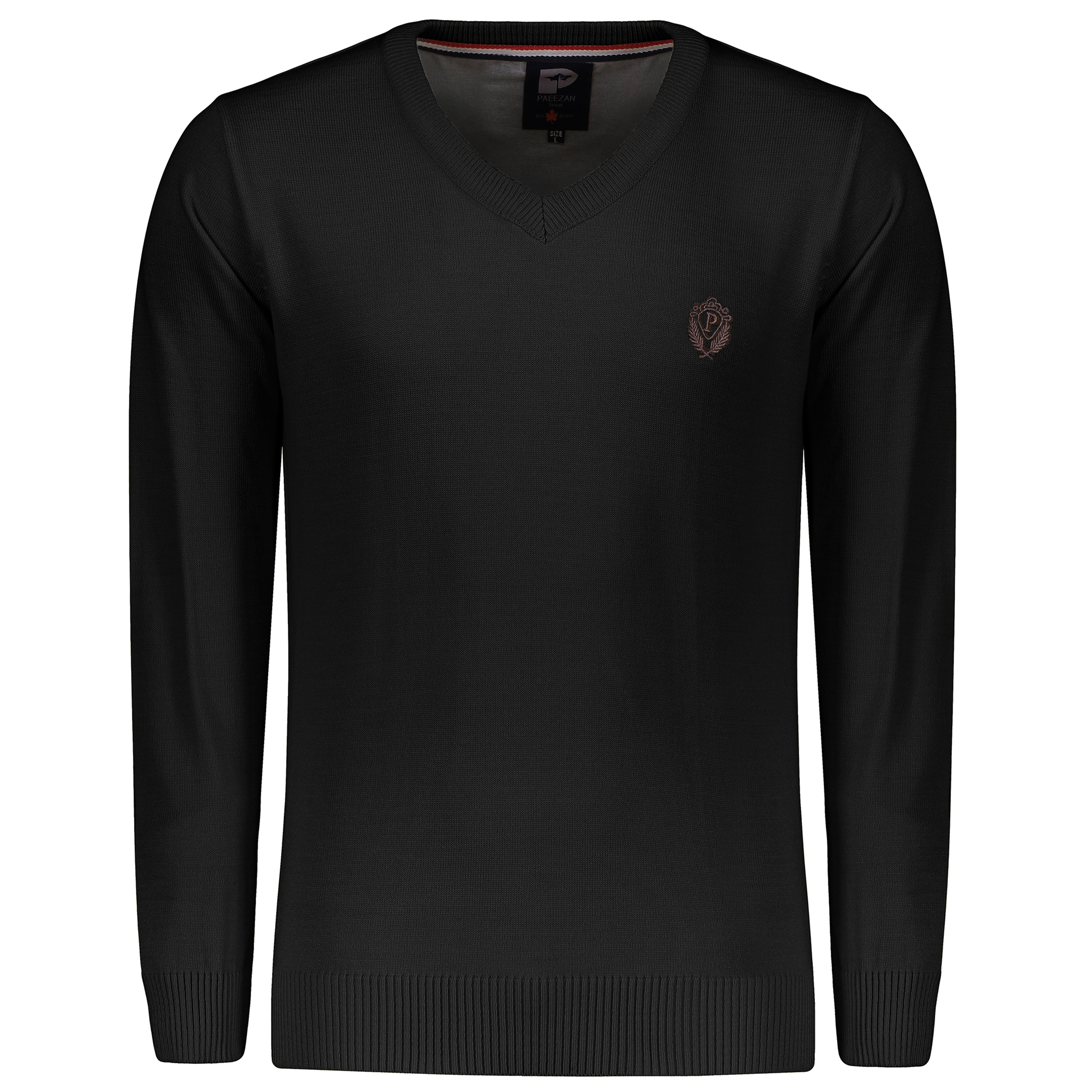 پلیور مردانه پاییزان مدل Classic یقه هفت رنگ مشکی