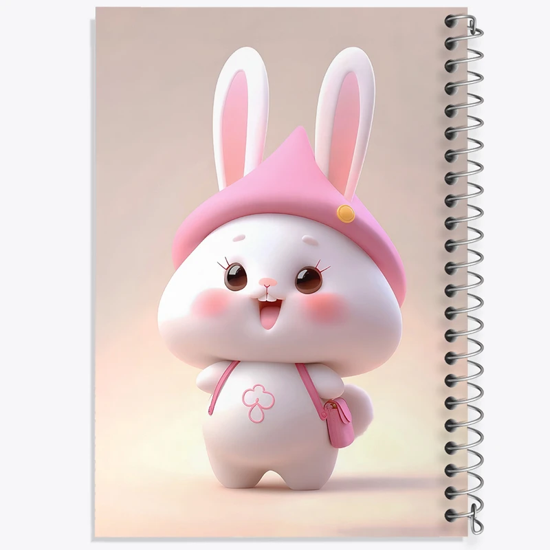 دفتر مشق 100 برگ خندالو طرح خرگوش کیوت کد F5684