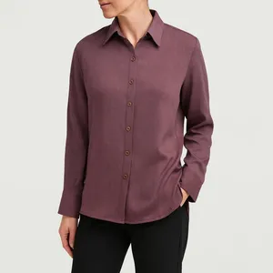 شومیز آستین بلند یقه برگردان زنانه مدل 009