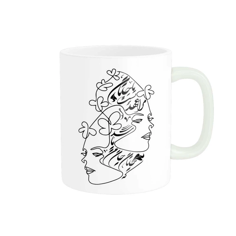 ماگ پاد آفرین مدل خوشنویسی و شعر فارسی کد 4156