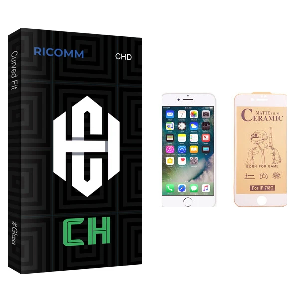 محافظ صفحه نمایش سرامیکی ریکام مدل CH glass مناسب برای گوشی موبایل اپل iPhone 7