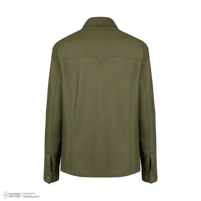 کت چرم مردانه چرم مشهد مدل K0629 رنگ سبز