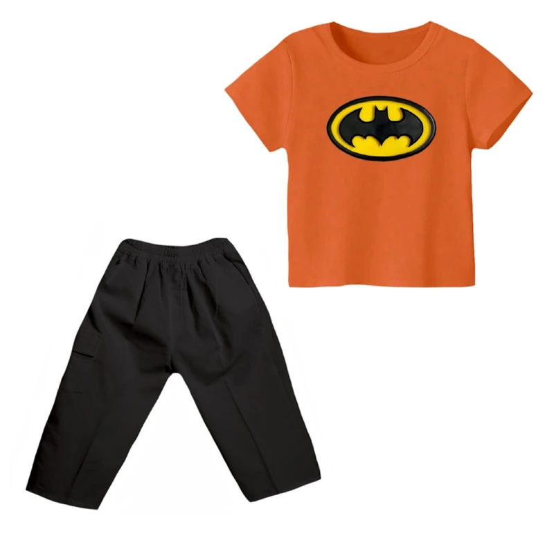 ست تی شرت و شلوارک پسرانه مدل بتمن کد ۲۸