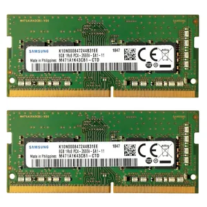 رم لپ تاپ DDR4 تک کاناله 2666 مگاهرتز CL19 سامسونگ مدل PC4-2666 ظرفیت 8 گیگابایت بسته دو عددی