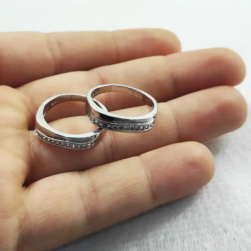 ست انگشتر نقره زنانه و مردانه سلین کالا مدل MPS-4